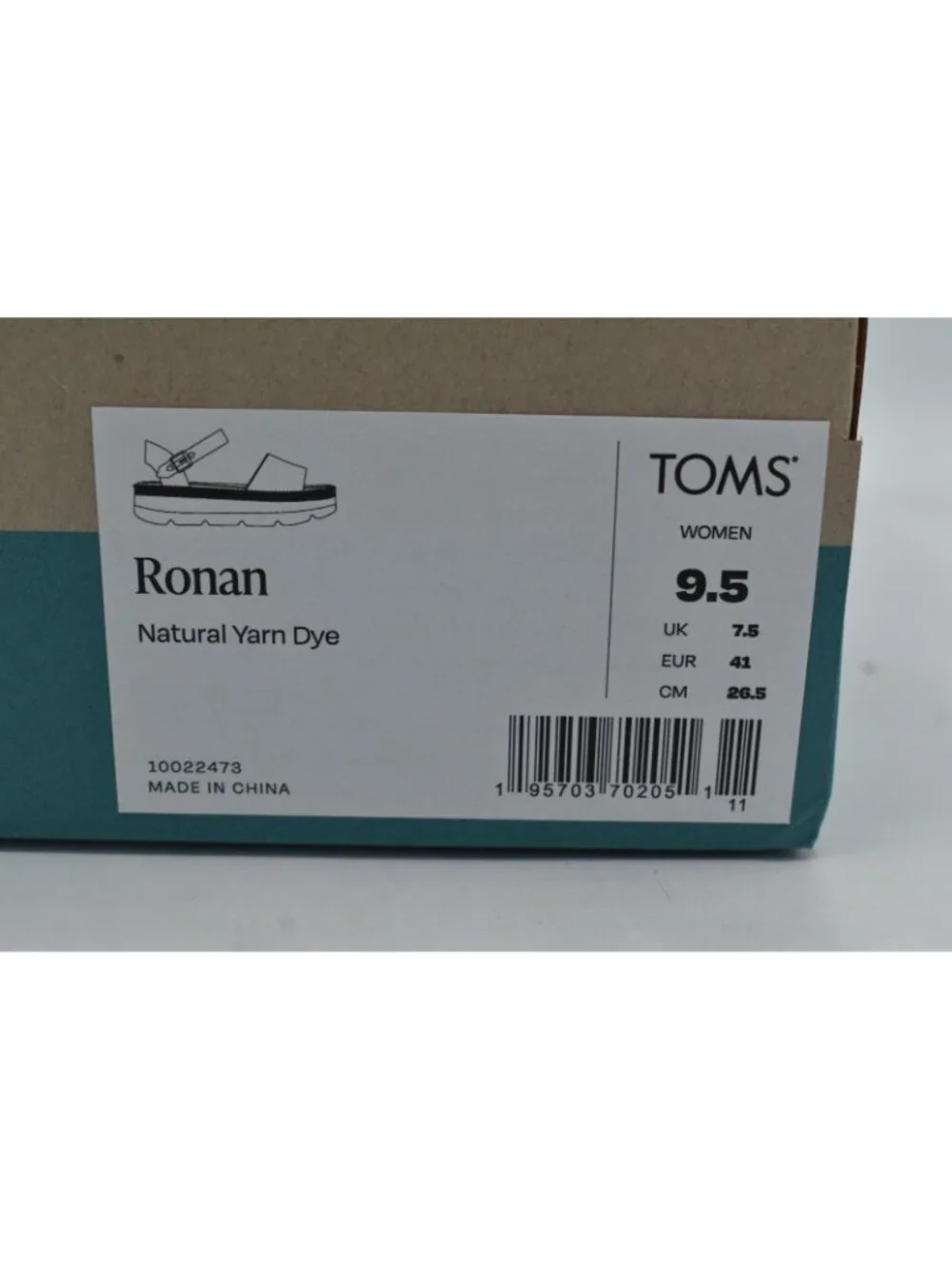 TOMS Womens Size‎ 9.5 Ronan Natural Yarn Dyed Espadrille Sandals Shoes